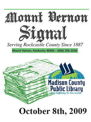 cover image of Mount Vernon Signal 10/08/2009